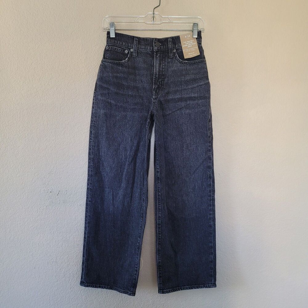 Madewell Dark Wash Wide Leg Jeans